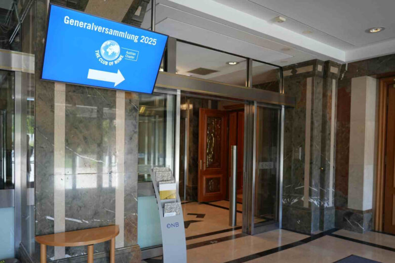 Foyer der Österreichischen Nationalbank, Veranstaltungsort der Generalversammlung 2025 des Club of Rome – Austrian Chapter.